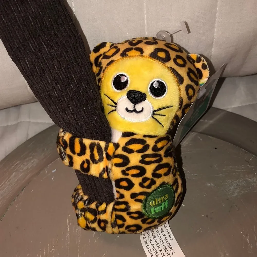 PetShoppe Cuddle Tug Dog Pet Squeaky Leopard Teddy Tree Hugging Toy